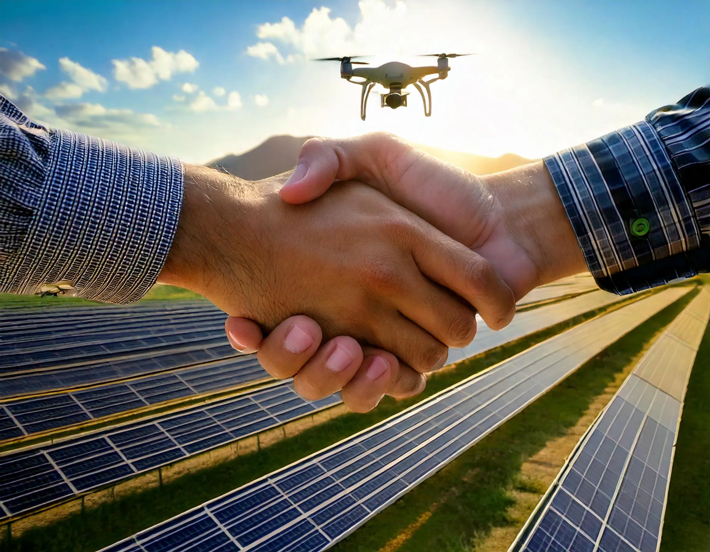 Equipo de GEOMEN inspeccionando instalaciones de energías renovables.